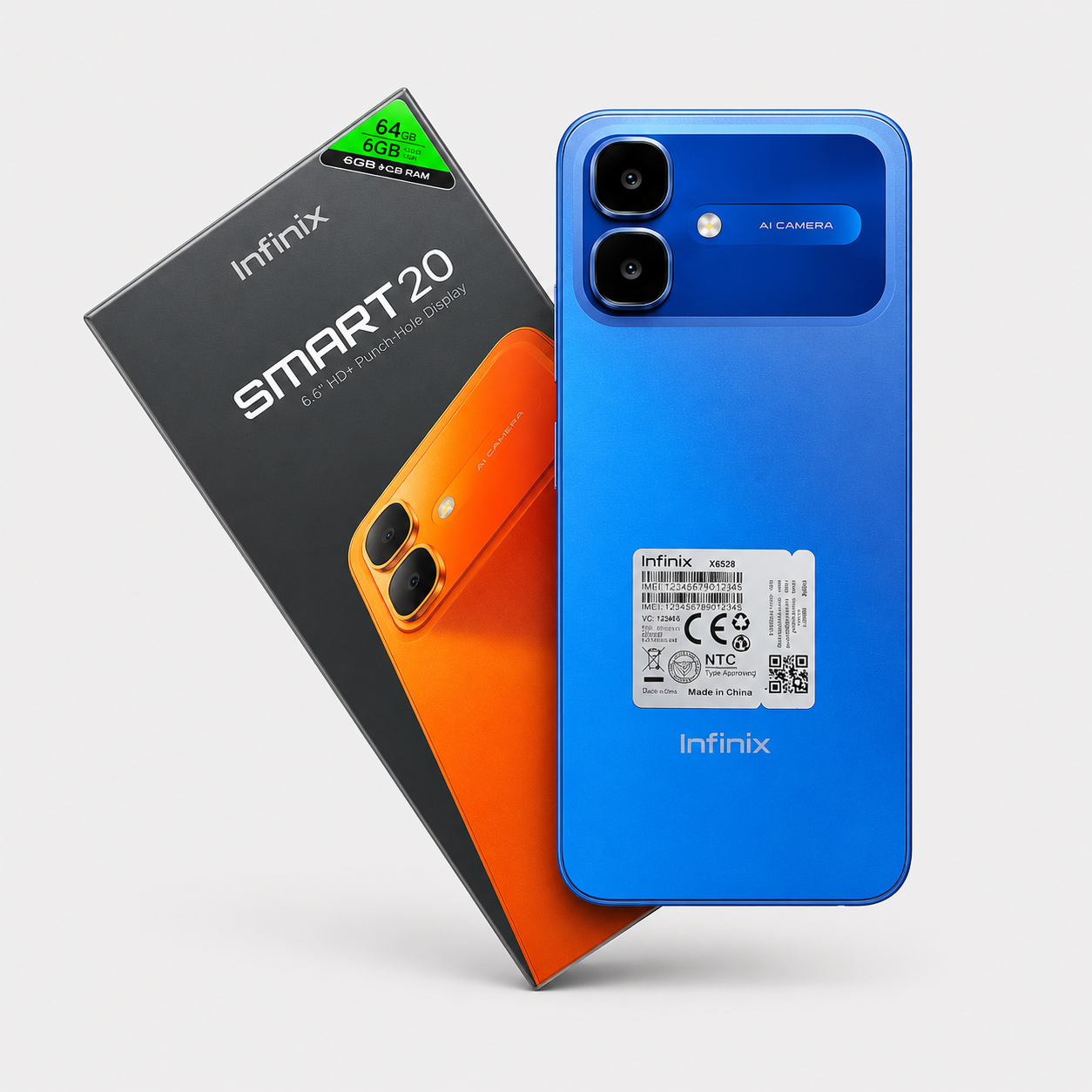 Infinix SMART 20 — Batterie 5200mAh | 8Go RAM 128Go | Livraison Gabon | Kadmarket Kadmarket